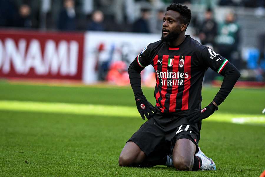 Divock Origi în timpul meciului Milan-Sassuolo, 29 ianuarie 2023