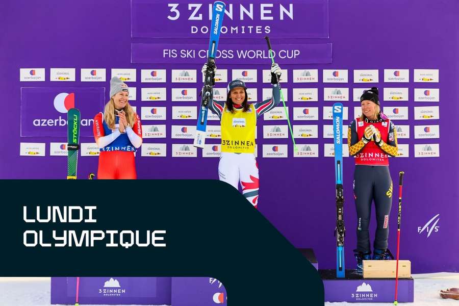 Marielle Berger Sabbatel court après l'or.