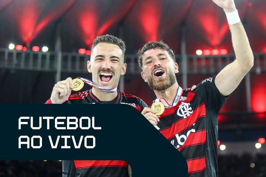 Léo Ortiz e Léo Pereira comemoram título carioca do Flamengo