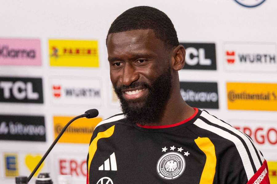 Antonio Rüdiger auf der Pressekonferenz Antonio Rüdiger auf der Pressekonferenz