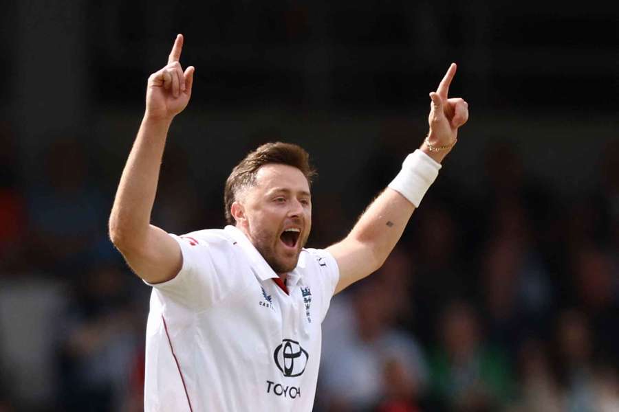 England's Ollie Robinson appeals successfully for the LBW wicket of Pakistan's Shan Masood England's Ollie Robinson appeals successfully for the LBW wicket of Pakistan's Shan Masood