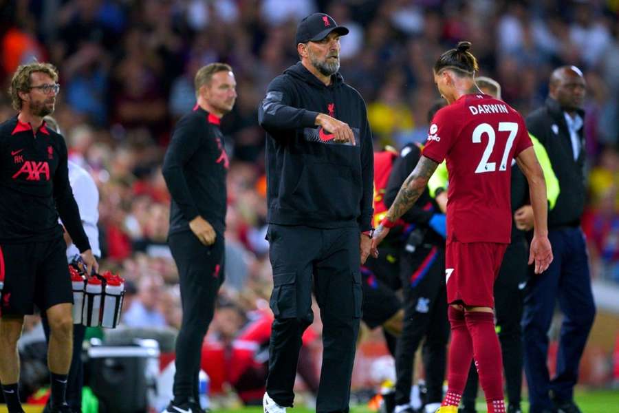 Darwin sees red as Liverpool draw with Crystal Palace