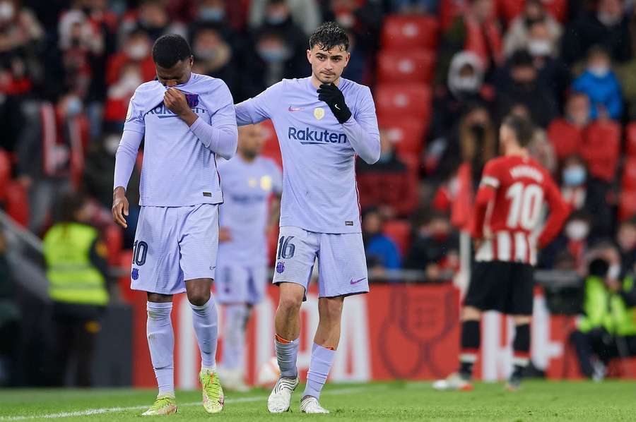Barcelona's Ansu Fati picks up another injury during the Copa del Rey match against Athletic Club on January 20, 2022 Barcelona's Ansu Fati picks up another injury during the Copa del Rey match against Athletic Club on January 20, 2022