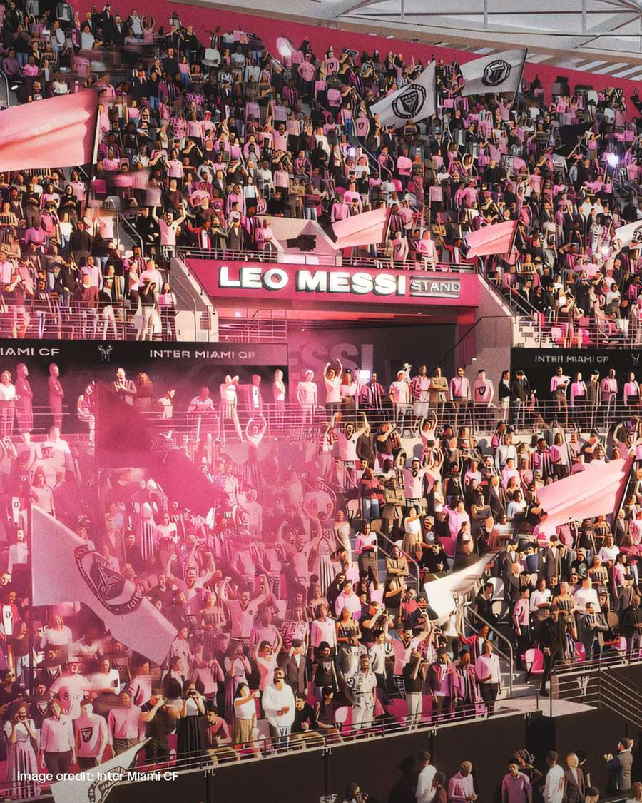 Leo Messi Stand - wizualizacja fragmentu nowego Nu Stadium