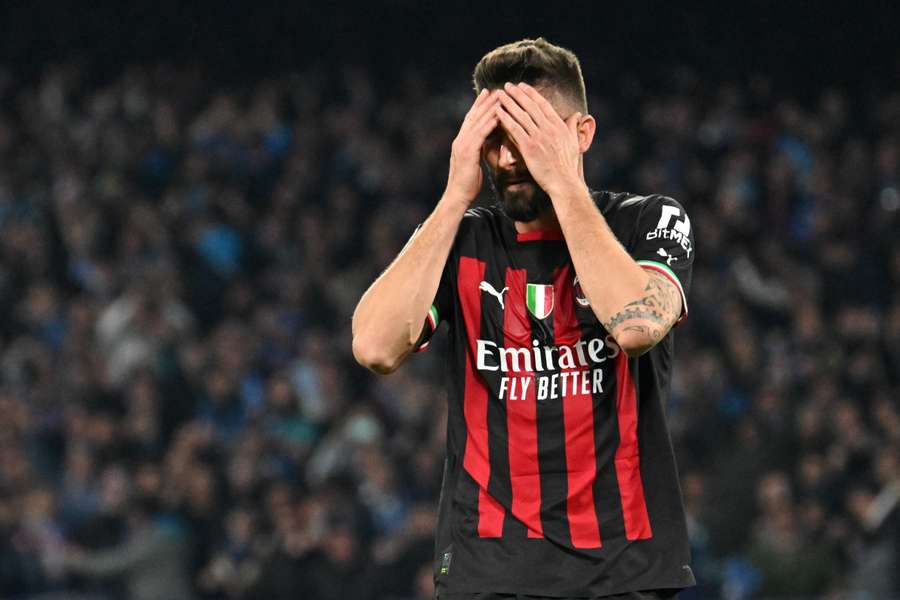 Olivier Giroud reacts after failing to score a penalty Olivier Giroud reacts after failing to score a penalty