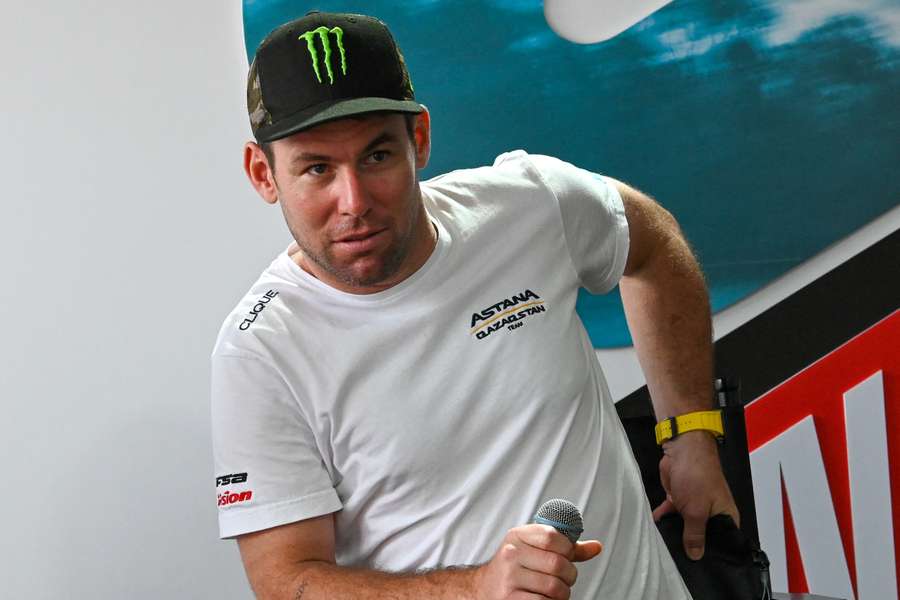 Mark Cavendish attends a press conference ahead of the Tour de France Singapore Criterium race