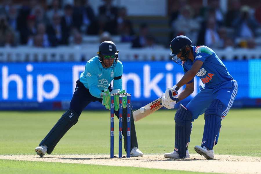 Shubman Gill in action Shubman Gill in action