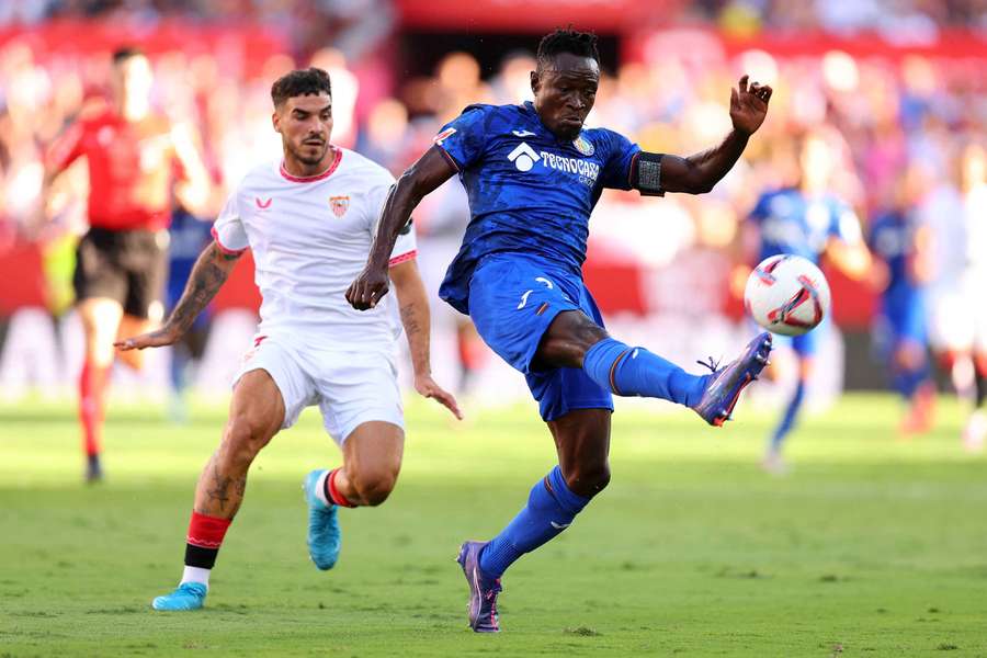 Djené e Isaac, en el partido del curso pasado
