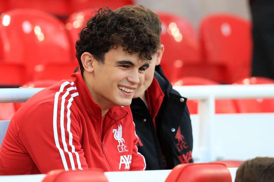 Liverpool midfielder Stefan Bajcetic.