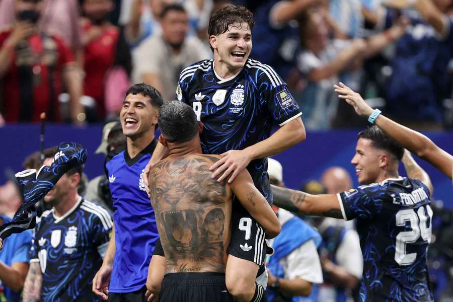 Julián Álvarez, celebrando el pase a la final del Mundial Julián Álvarez, celebrando el pase a la final del Mundial