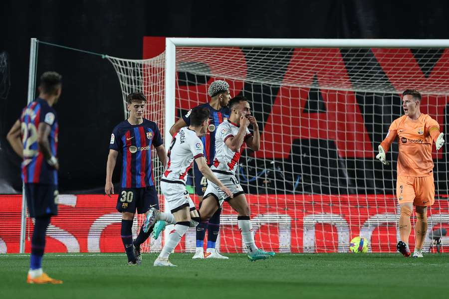 Álvaro García celebró con ganas gol al Barcelona