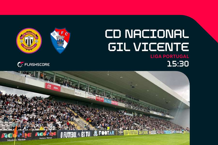 Nacional espera casa cheia frente ao Gil Vicente