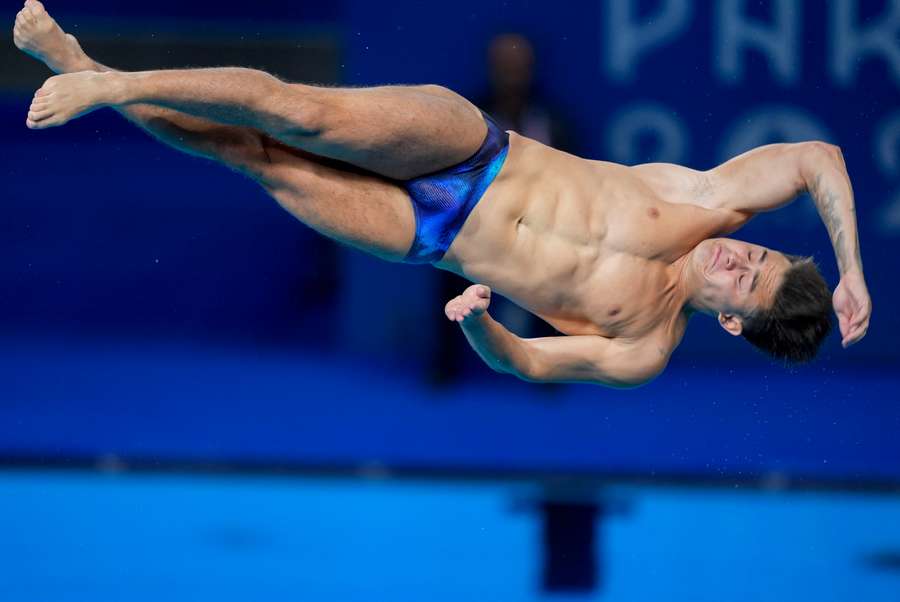 Daniel Restrepo in action at Aquatics Centre