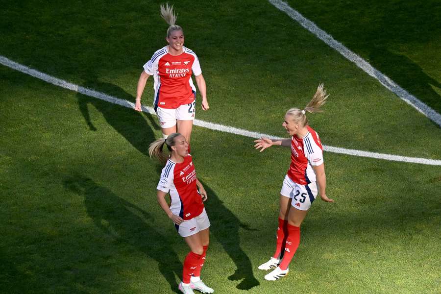 Stina Blackstenius scored Arsenal's only goal as they defeated Barcelona in the UEFA Women's Champions League final.