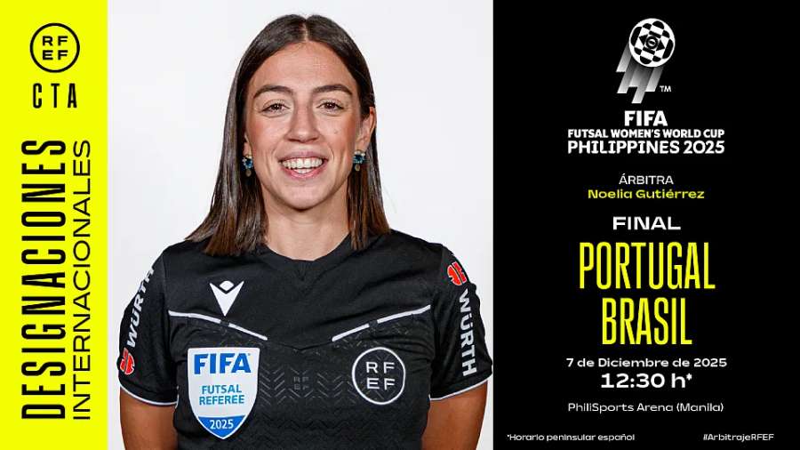 Noelia Gutiérrez, elegida para arbitrar la final del Mundial de futsal