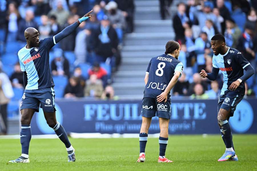 Les joueurs du Havre en mars dernier.