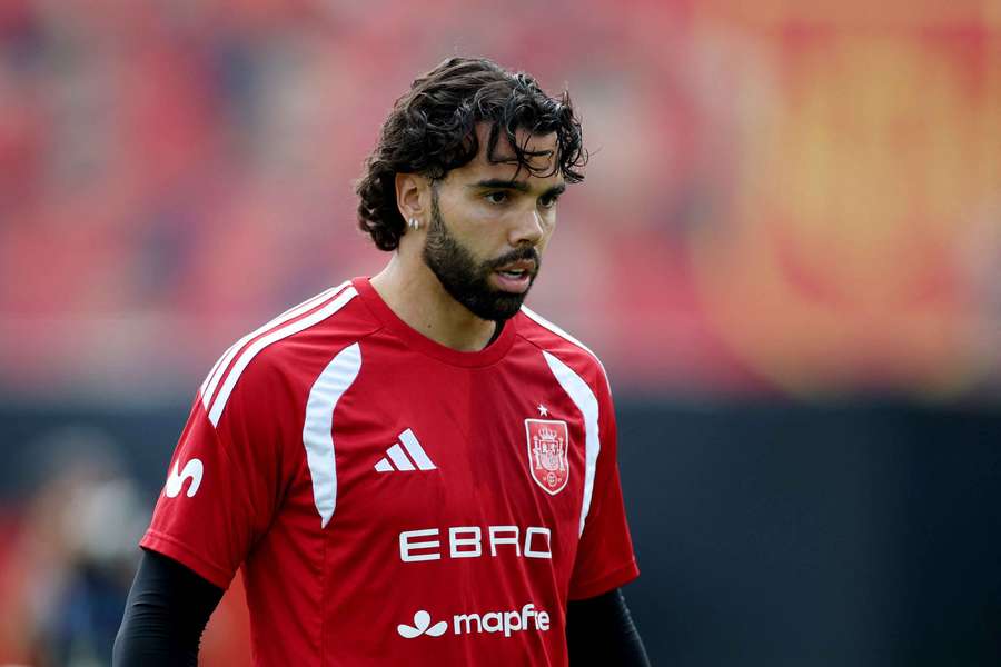 David Raya, en un entrenamiento de la selección David Raya, en un entrenamiento de la selección