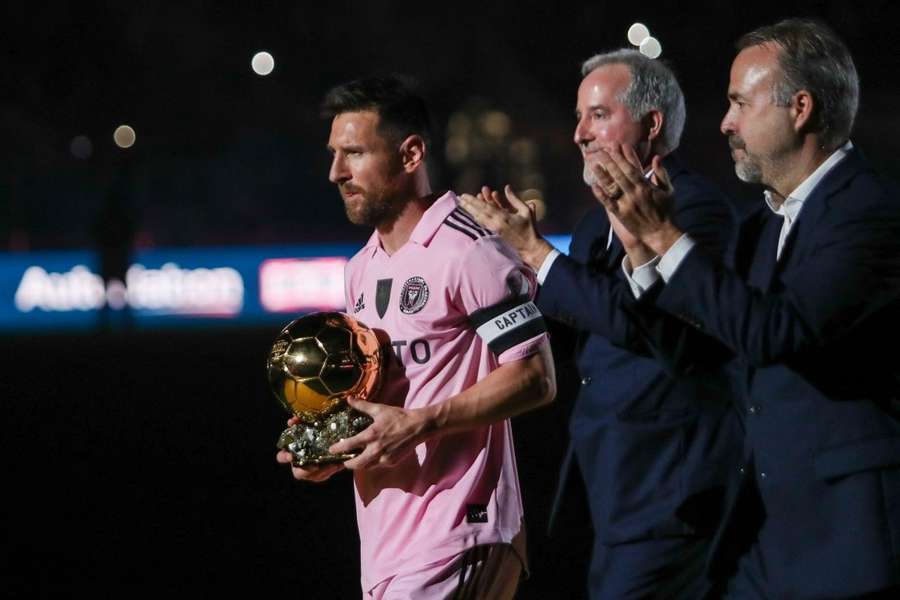 Messi celebrou a Bola de Ouro em Miami