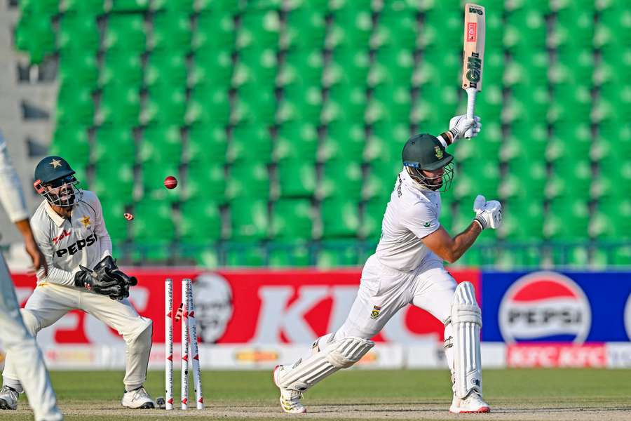 South Africa captain Aiden Markram was one of 10 wickets for Noman Ali. 
