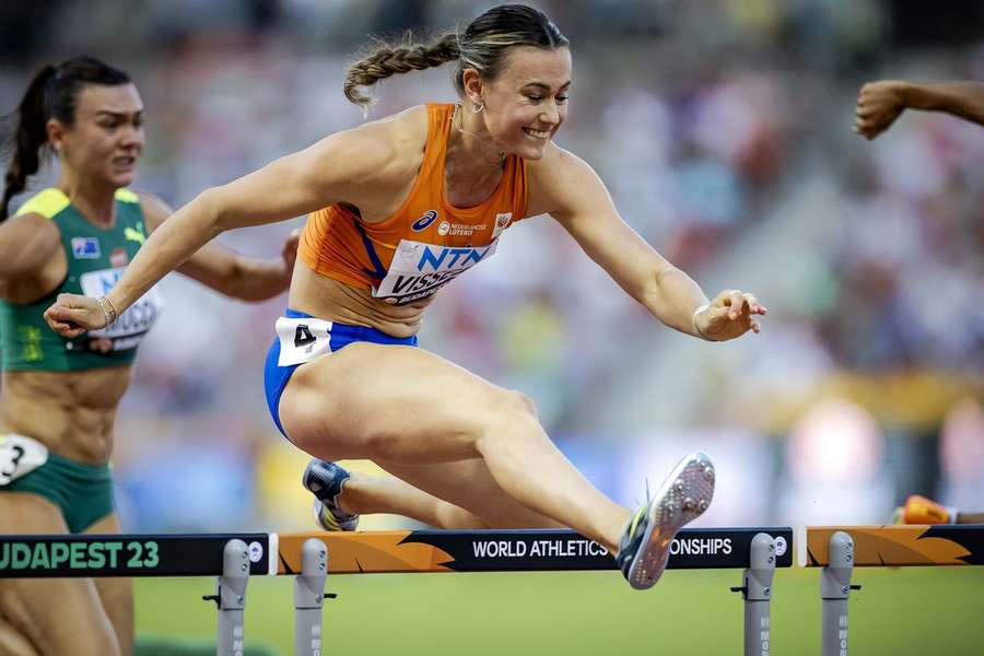 Nadine Visser kwam tot een tijd van 7,80 seconde op de 60 meter horden