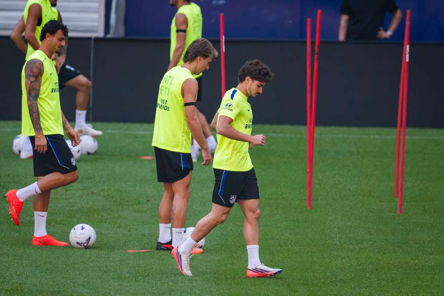 Julian Alvarez in training Julian Alvarez in training