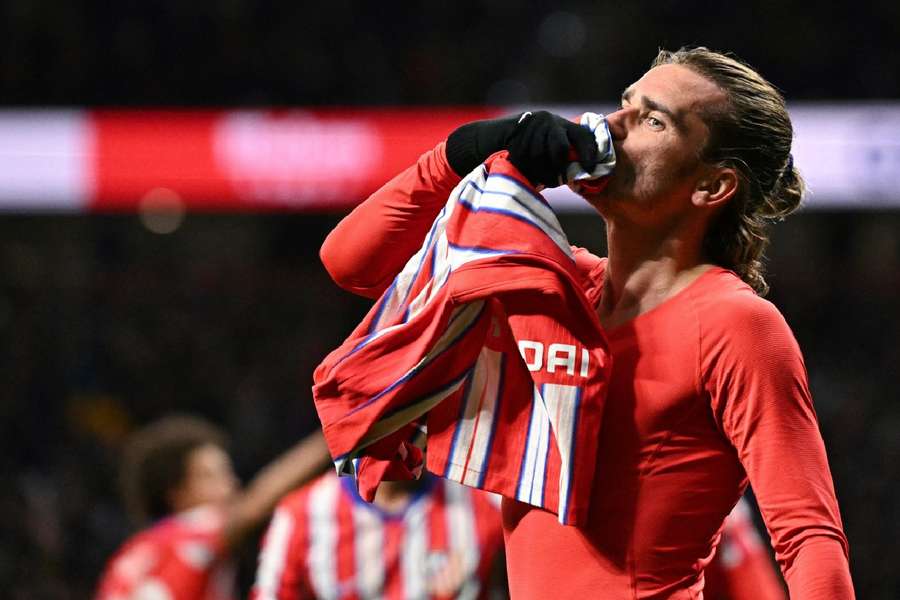 Griezmann celebrates his dramatic winner 