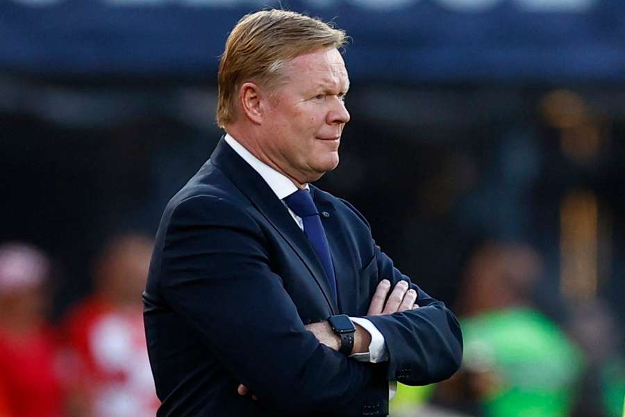 Ronald Koeman on the touchline as Netherlands boss