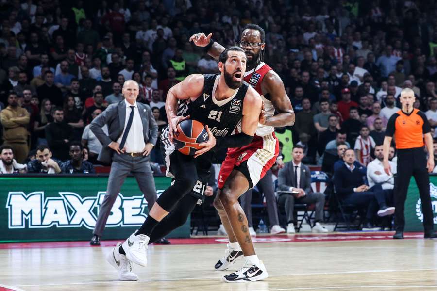 Una scena del match