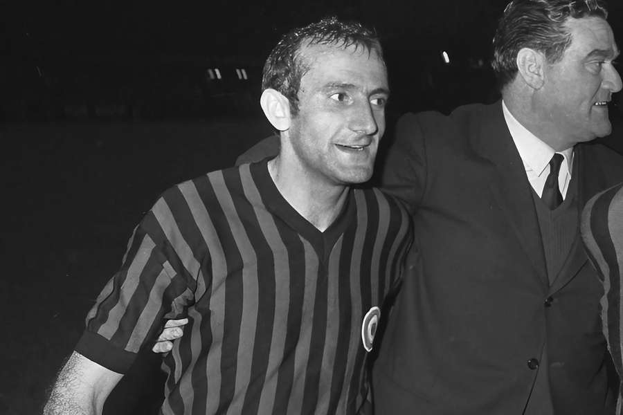 Giovanni Lodetti con la maglia del Milan