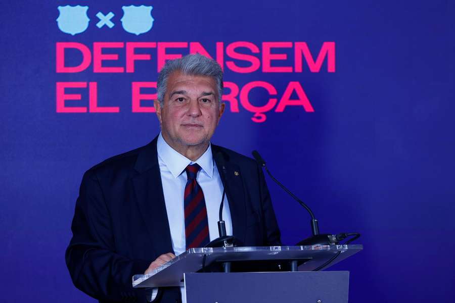 Barcelona president Laporta insists no rift with Messi Snr