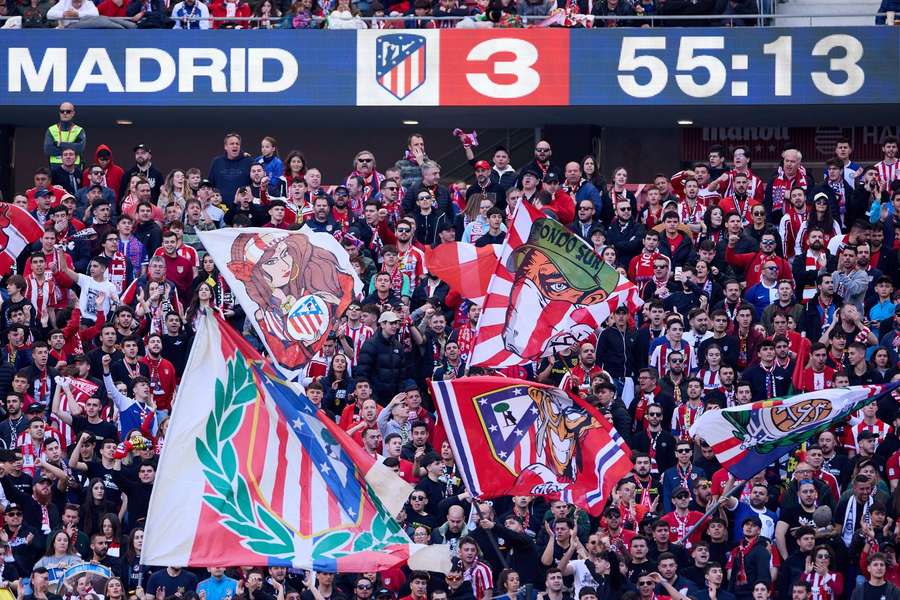 Atletico-Fans bei einem LaLiga-Spiel.