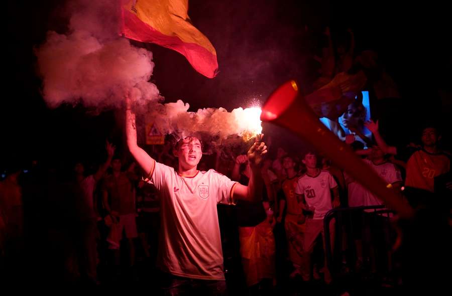 Spain fans after the final Spain fans after the final