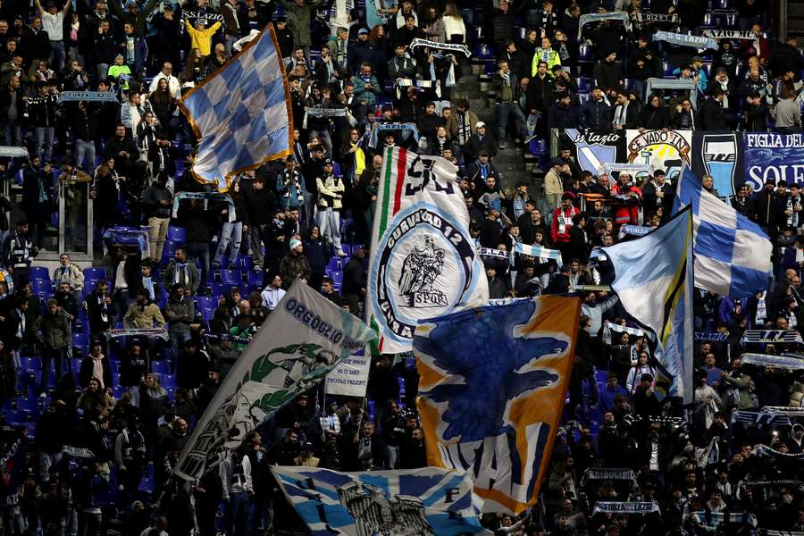 I tifosi biancocelesti durante Lazio-Ludogorets