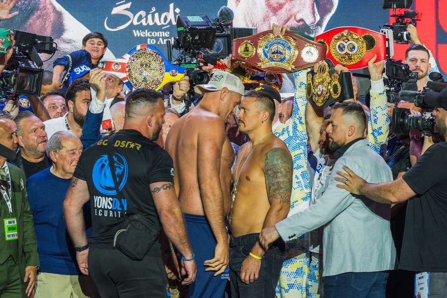 Fury and Usyk face off head of their fight