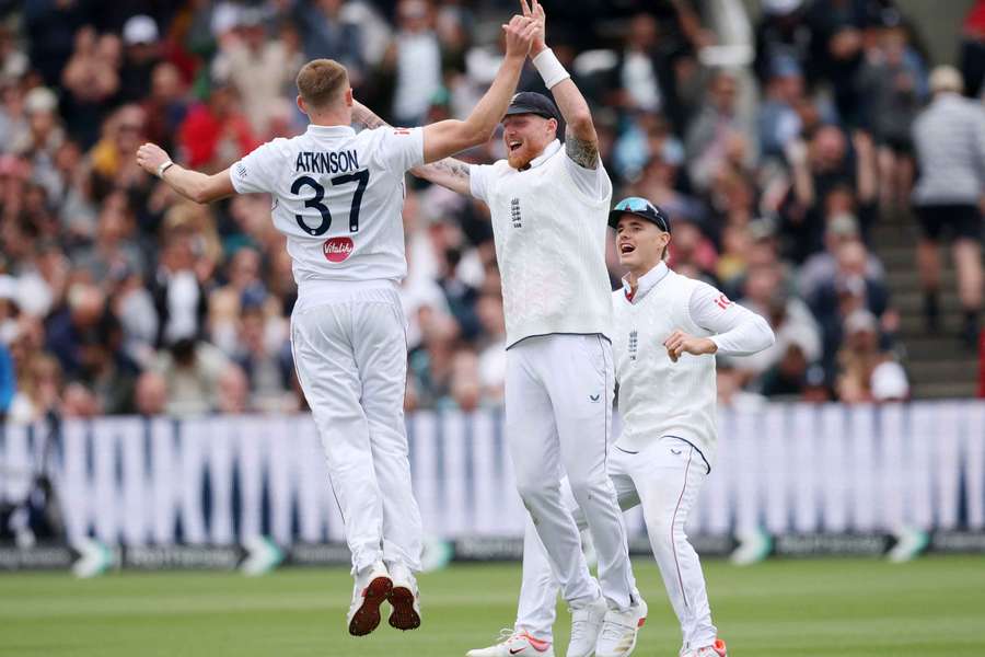 England's players celebrate against New Zealand England's players celebrate against New Zealand