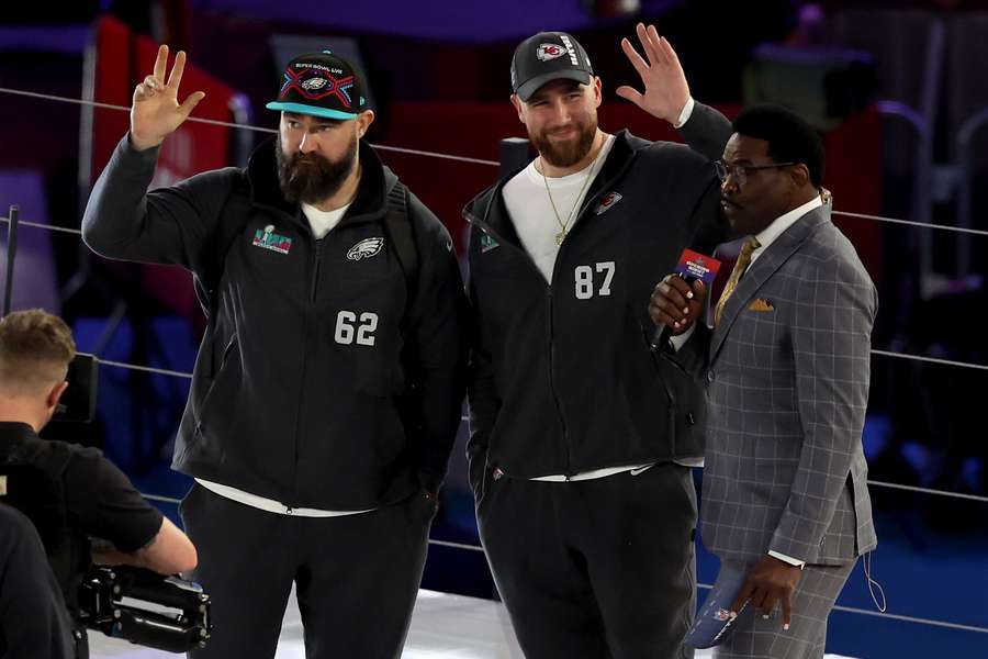 Les frères Kelce le 6 février lors de la traditionnelle Opening Night.