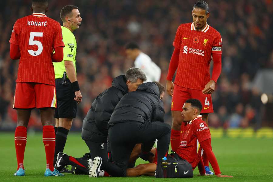 Trent Alexander-Arnold receives treatment