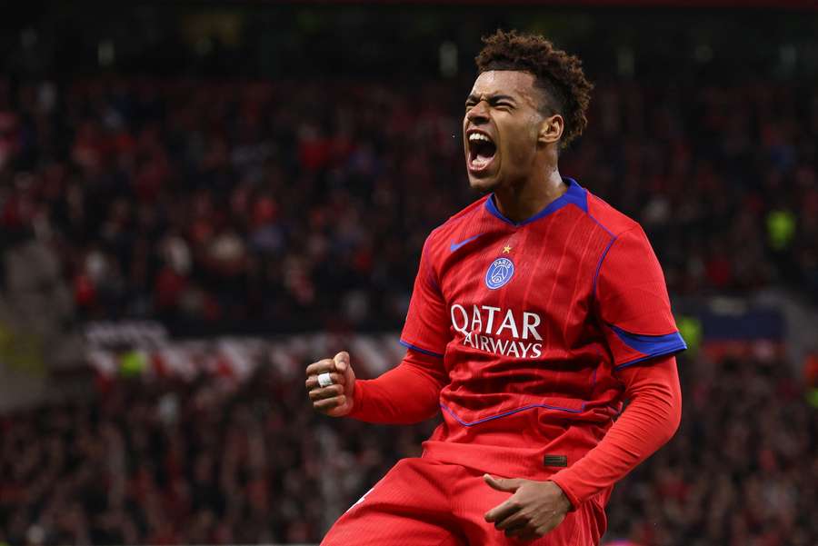 Désiré Doué avec le PSG cette année. Désiré Doué avec le PSG cette année.