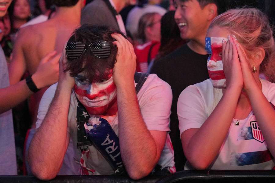 USA fans react in Portland to the defeat USA fans react in Portland to the defeat