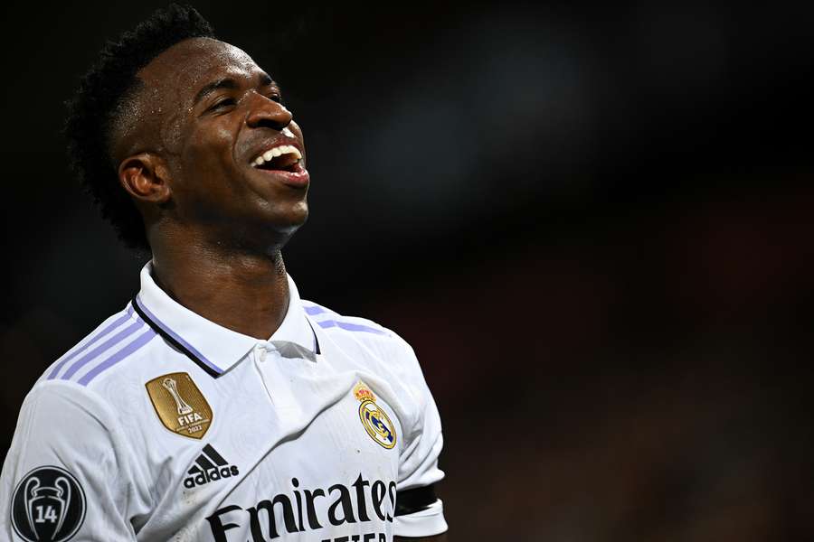 Vinicius Jr celebrates his second goal