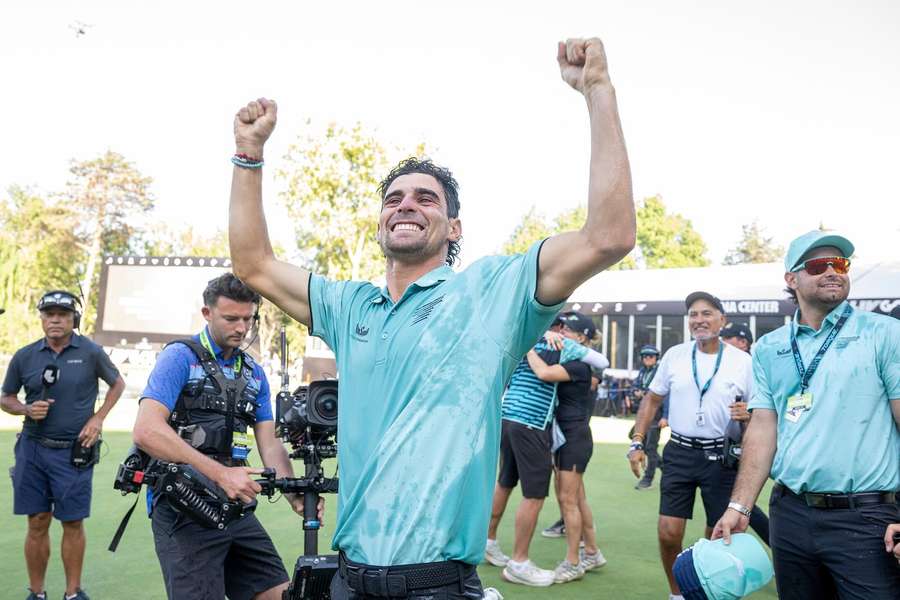 Niemann celebrates a big win