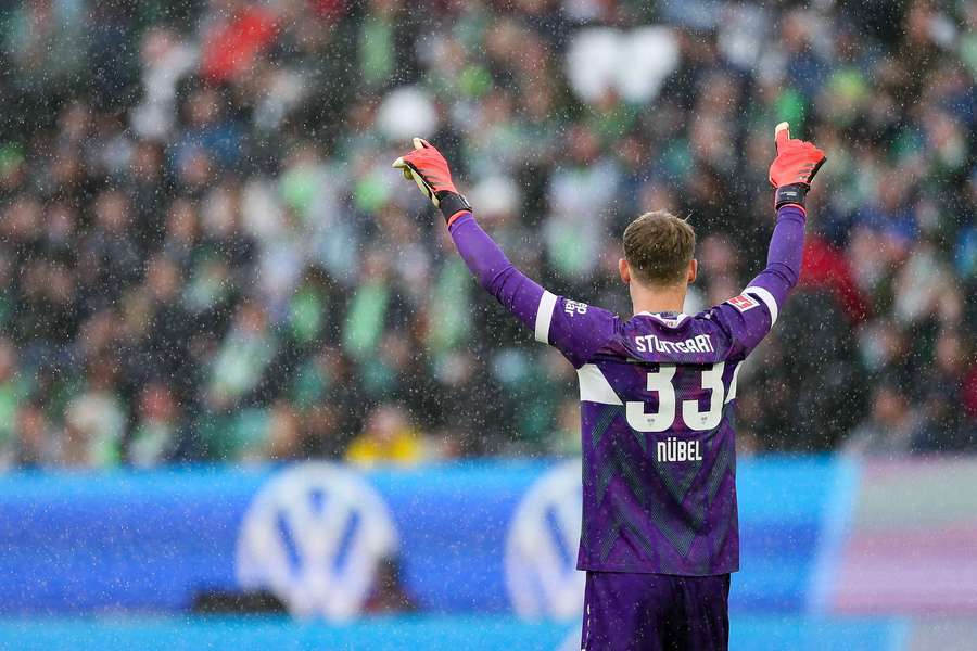 Alexander Nübel numa partida da Bundesliga pelo Estugarda