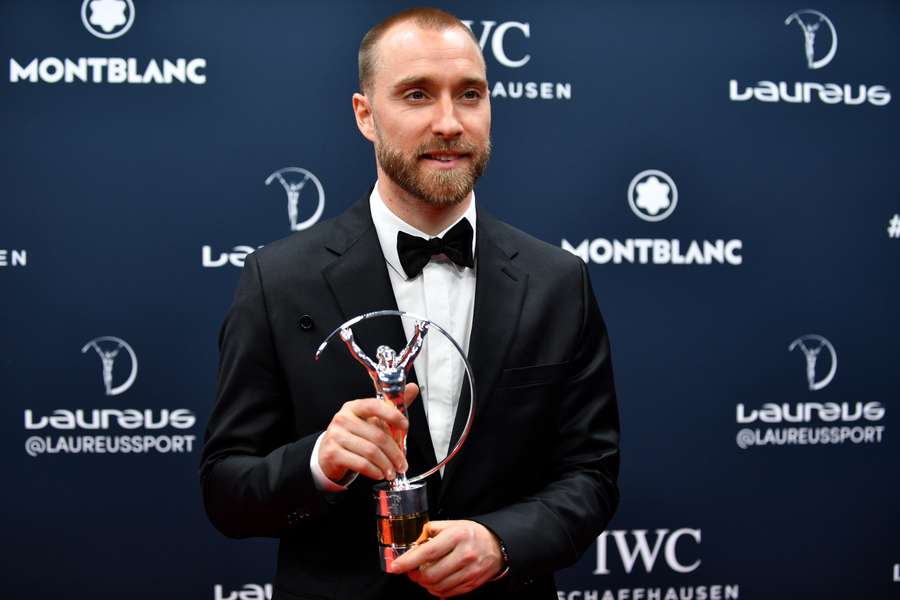 Christian Eriksen vinder prestigefuld pris for sit comeback ved international sports-galla