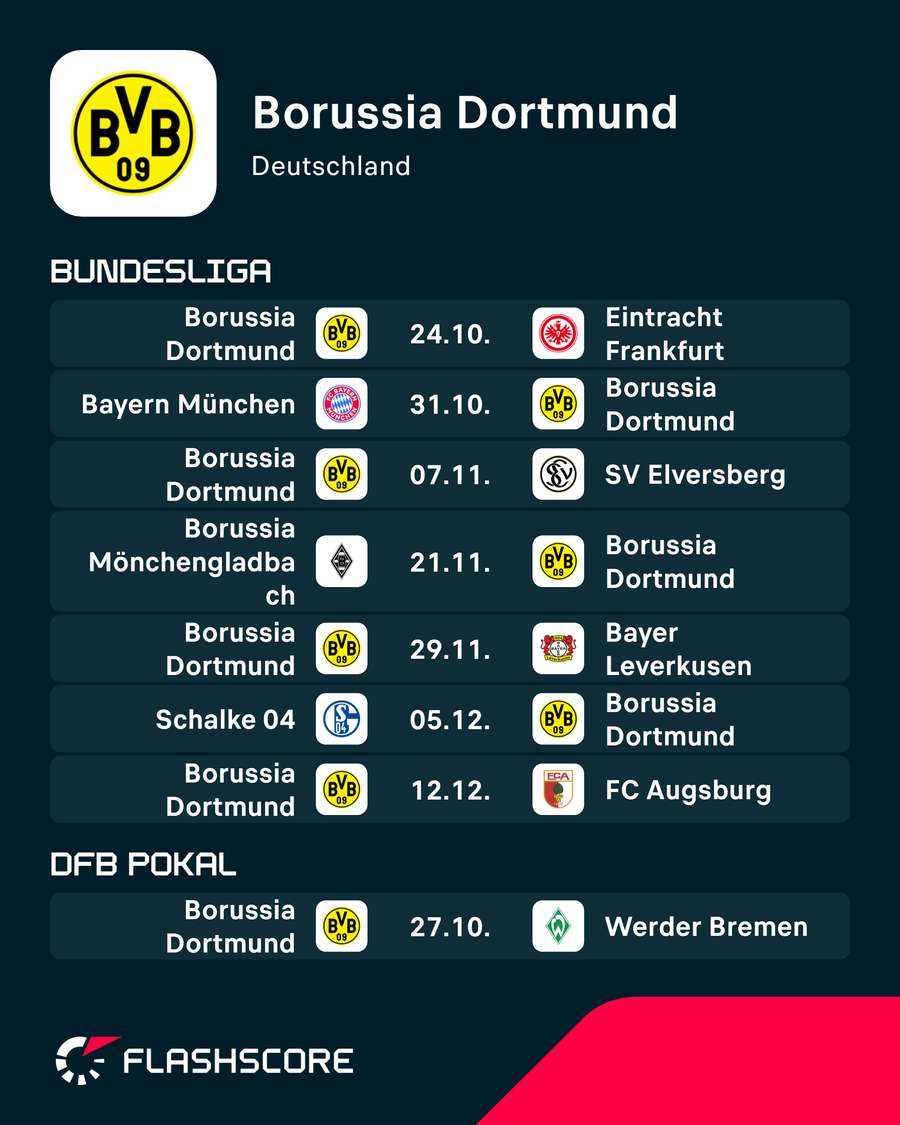 BVB: Die nächsten Spiele in Bundesliga und Pokal BVB: Die nächsten Spiele in Bundesliga und Pokal