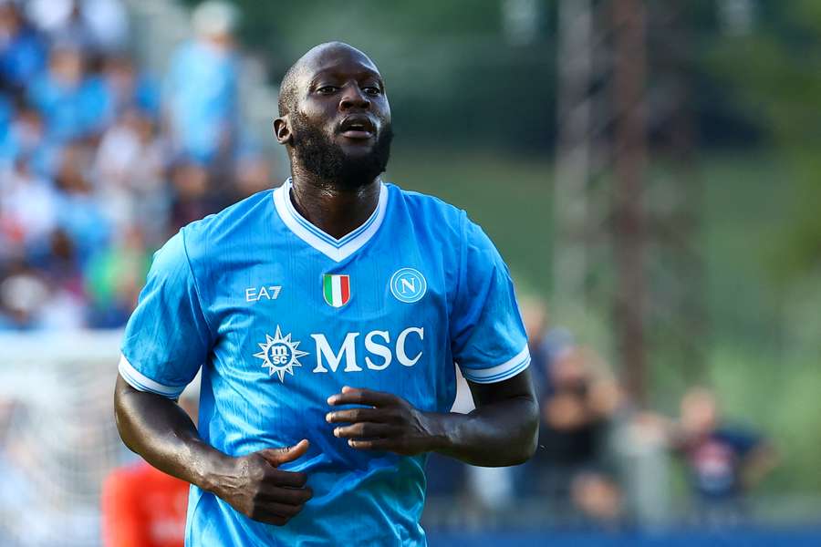 Romelu Lukaku durante el partido amistoso entre el Nápoles y el Arezzo Romelu Lukaku durante el partido amistoso entre el Nápoles y el Arezzo