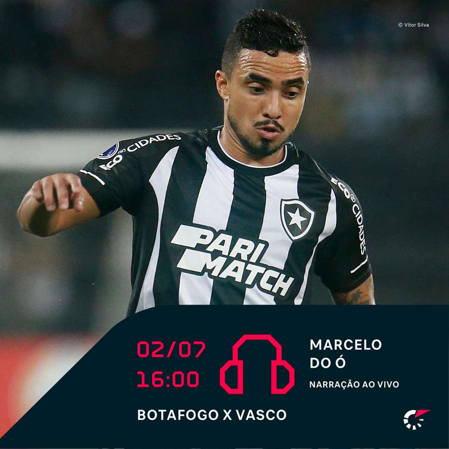 Botafogo x Vasco terá narração do Flashscore