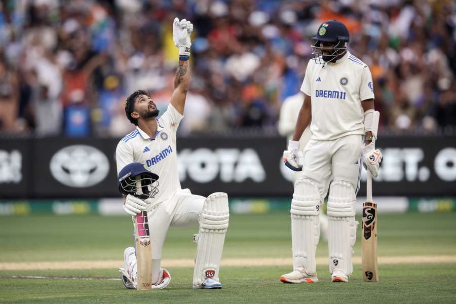 Reddy (left) is playing in just his fourth Test
