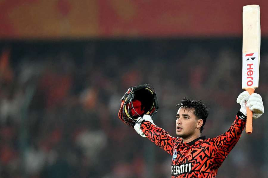 Abhishek celebrates his century