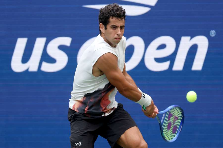 Jaume Munar, durante su partido de octavos en el US Open