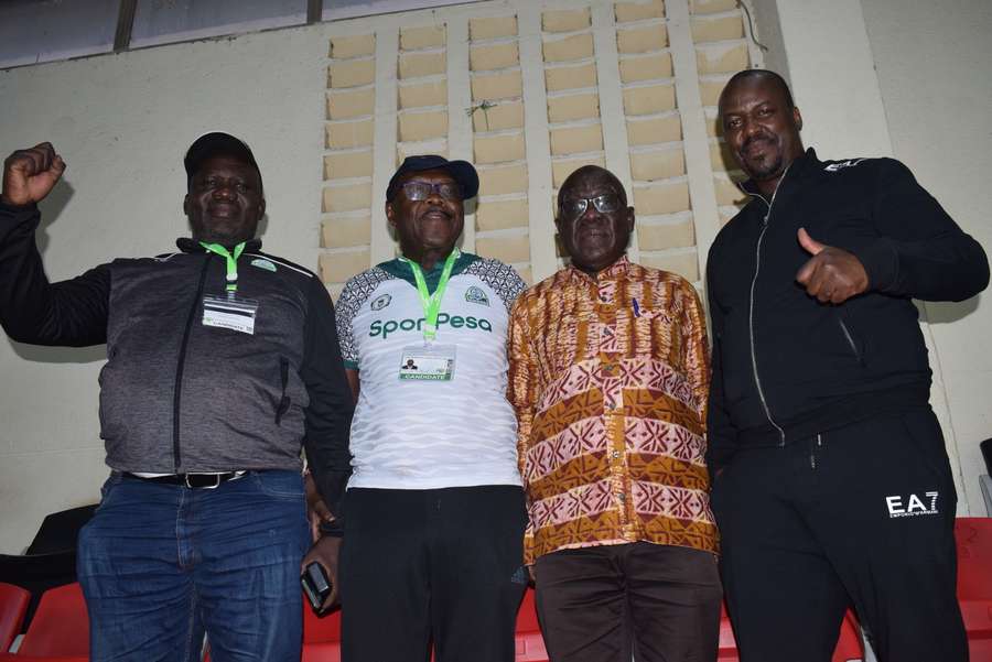 Gor Mahia chairman Ambrose Rachier with other officials